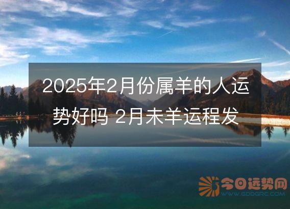 2025年2月份属羊的人运势好吗 2月未羊运程发展趋势